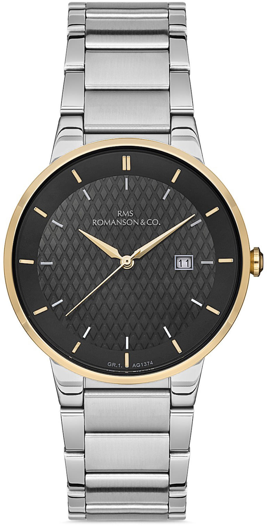 Romanson GR.1.AG1374.23 Takvimli 42 mm Çelik Kordon Analog Kol Saati