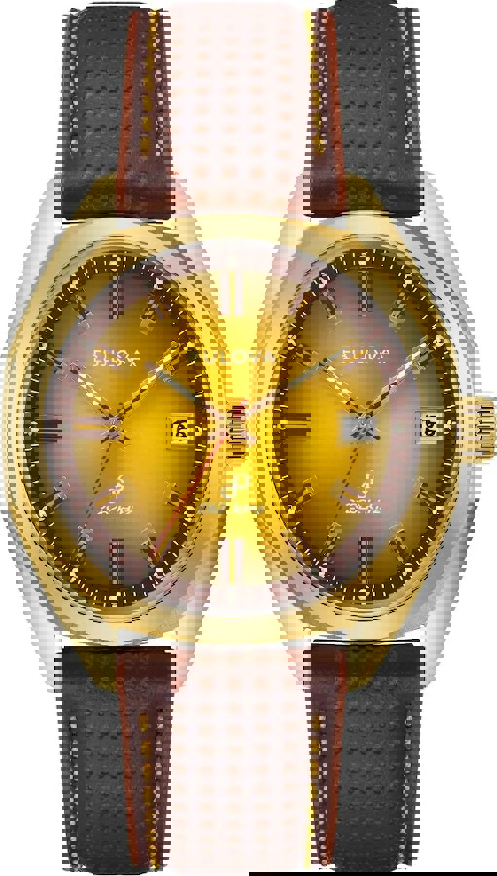 Bulova 97B214 Takvimli 40 mm Kahverengi Deri Kordon Analog Erkek Kol Saati