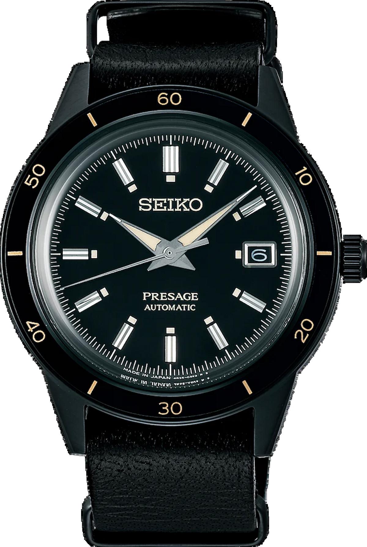 Seiko SRPH95J Takvimli 40.8 mm Siyah Deri Kordon Analog Erkek Kol Saati