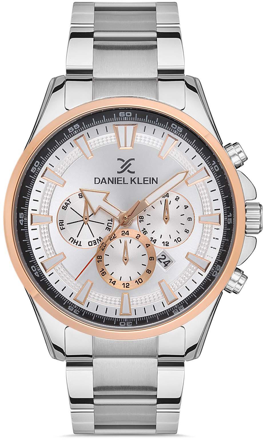 Daniel Klein DK.1.10119.3 Takvimli 44 mm Metal Kordon Analog Erkek Kol Saati