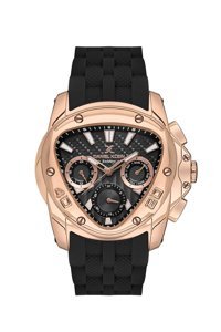 Daniel Klein DK.1.13679.6 Takvimli 45 mm Siyah Silikon Kordon Analog Kol Saati