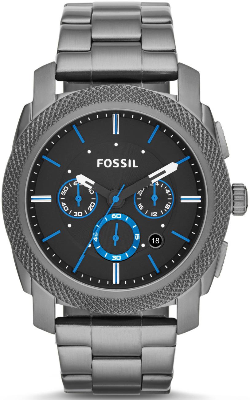 Fossil FFS4931 Takvimli 45 mm Füme Çelik Kordon Analog Erkek Kol Saati