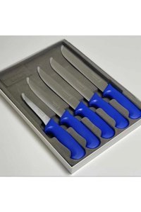 messermann germany Solingen | Bıçak Seti - (5 PARÇA / MAVİ) Solingen Servis Bıçağı Takımı