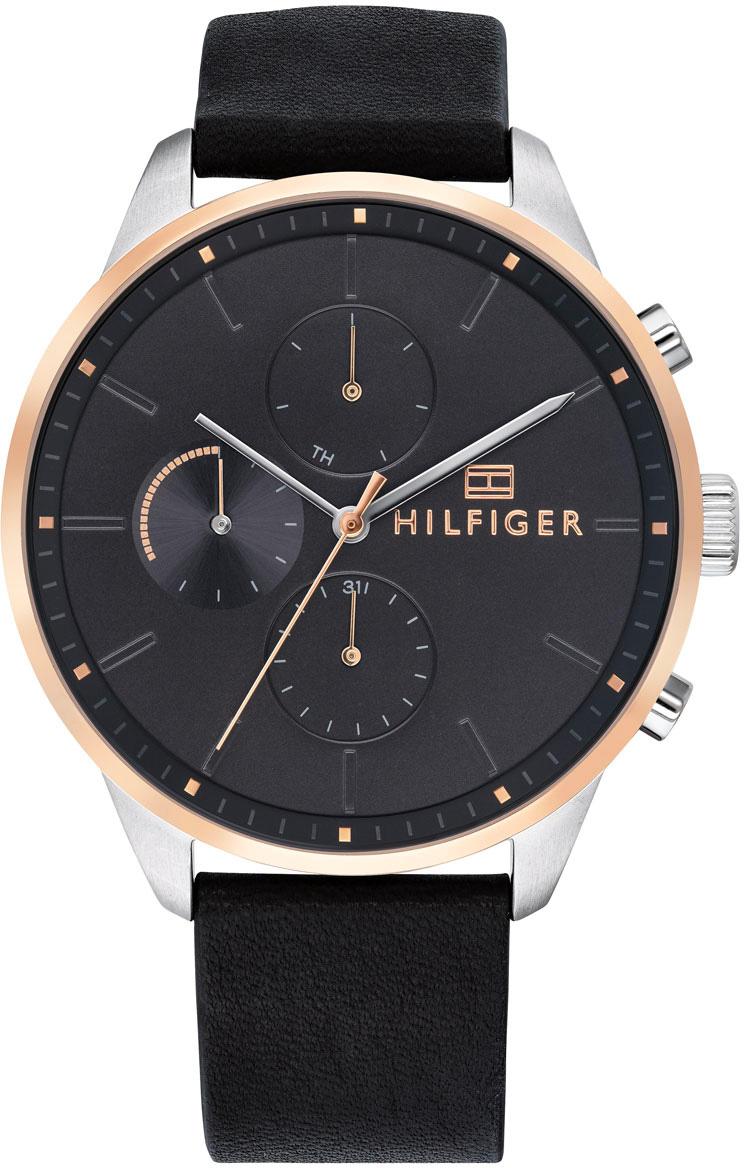 Tommy Hilfiger TH1791488 Takvimli 44 mm Siyah Deri Kordon Analog Kol Saati