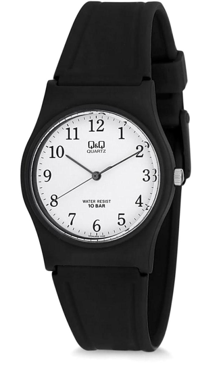 Q&Q VP34J002Y 33 mm Siyah Metal Kordon Analog Erkek Kol Saati