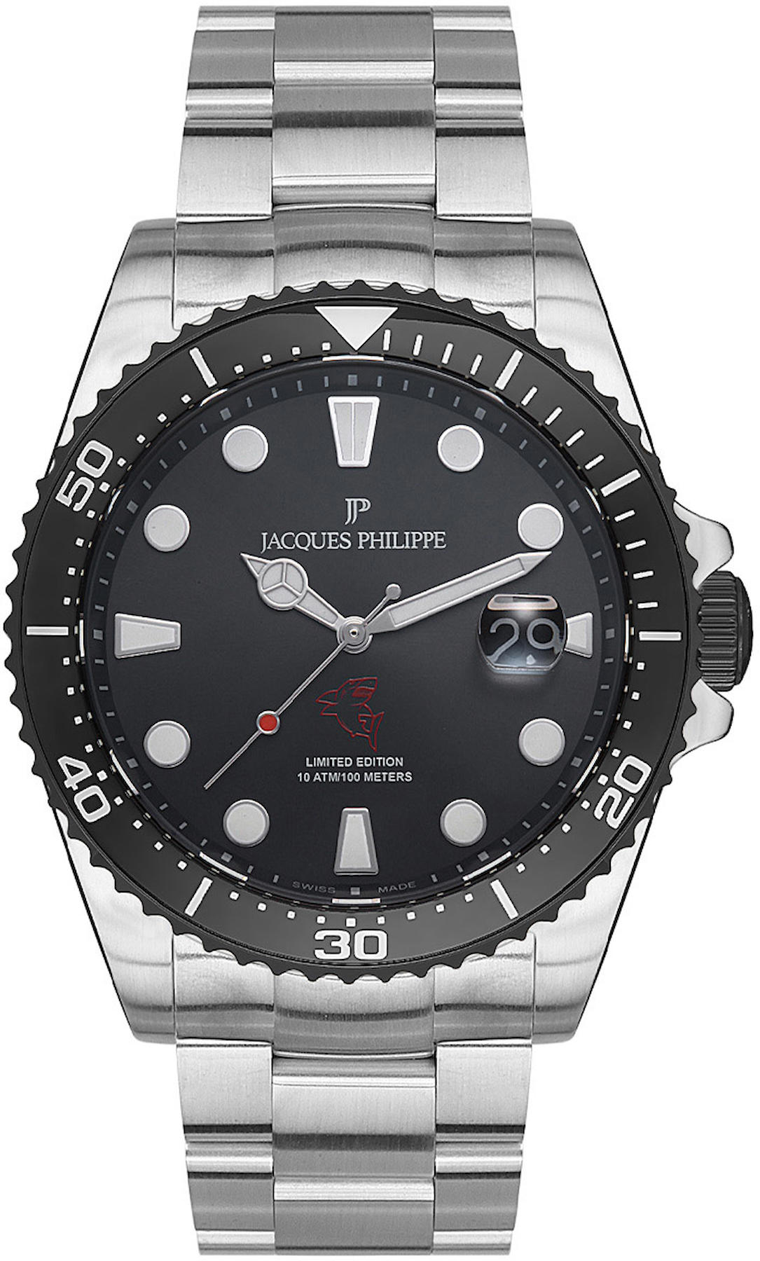 Jacques Philippe JPQGS351316LE Takvimli 42 mm Çelik Kordon Analog Erkek Kol Saati