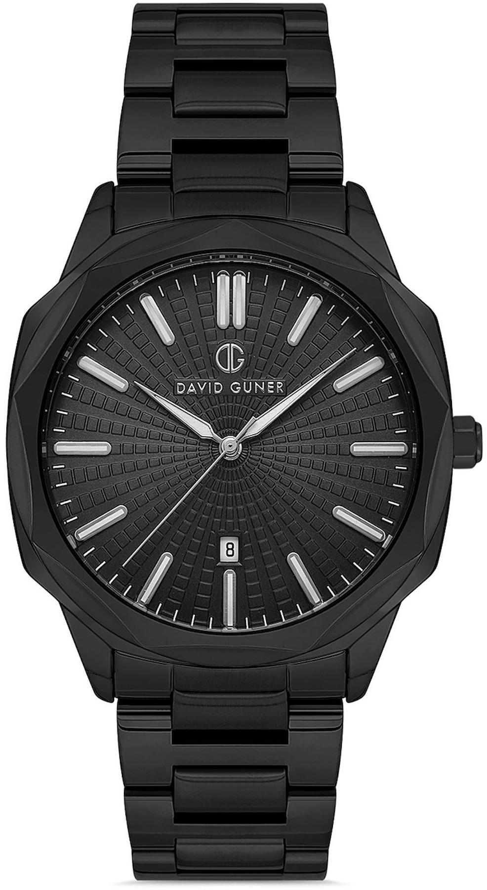 David Guner DG-8647GA-G2 Takvimli 42 mm Siyah Metal Kordon Analog Kol Saati