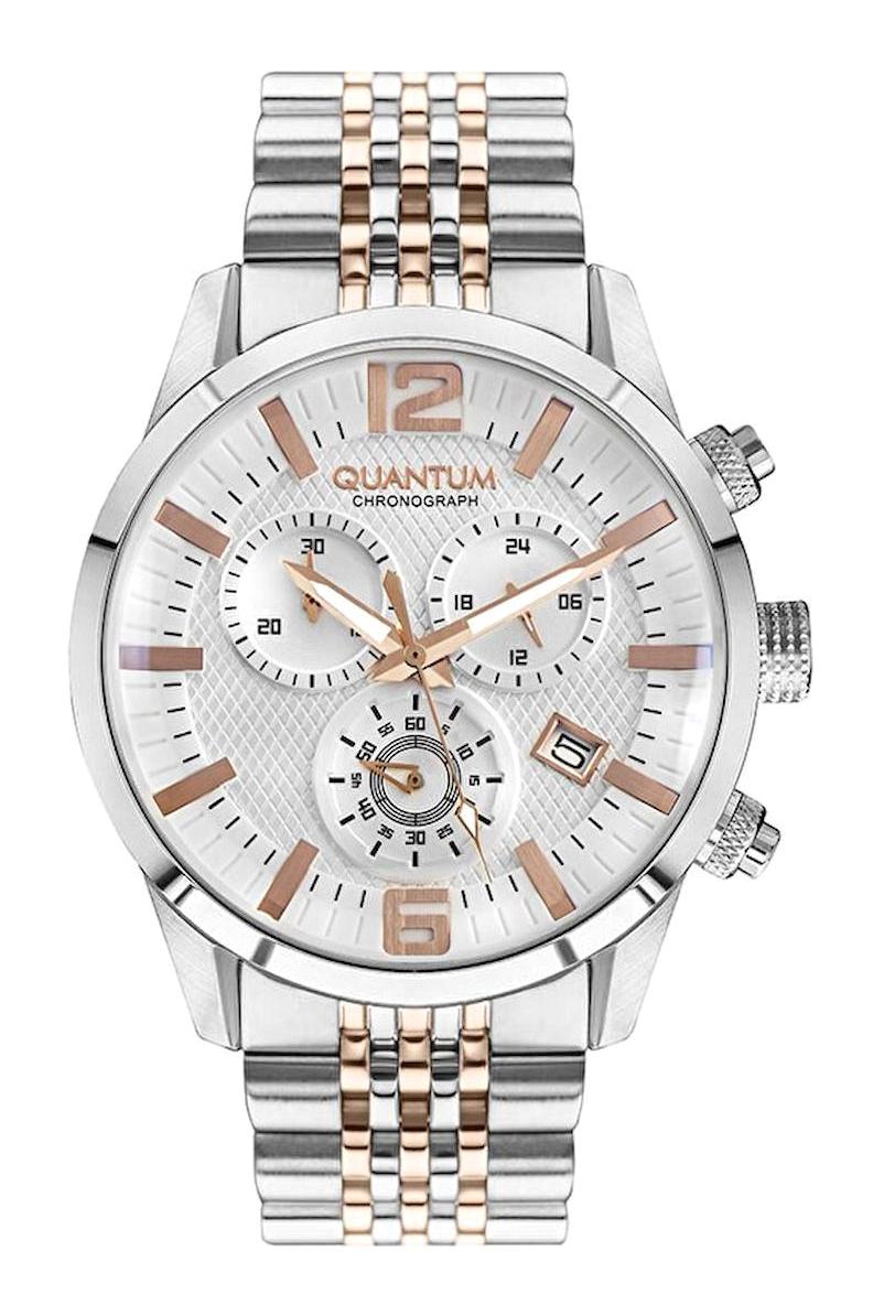 Quantum ADG1016.530 Takvimli 48 mm Çelik Kordon Analog Kol Saati
