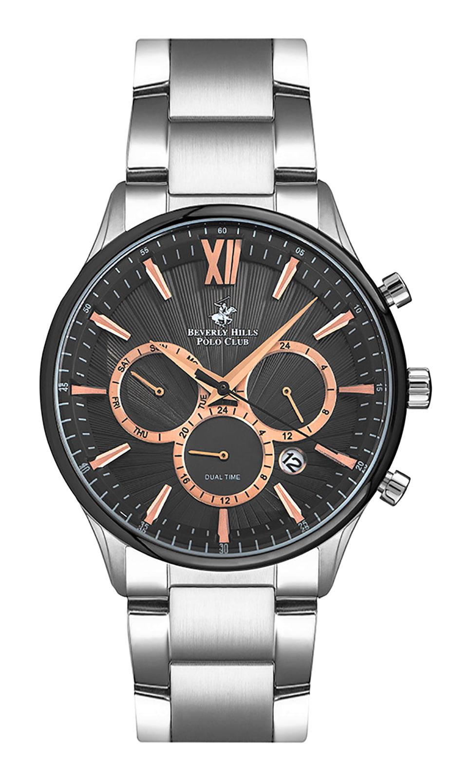 Beverly Hills Polo Club BP3001X360 Takvimli 42 mm Çelik Kordon Analog Erkek Kol Saati