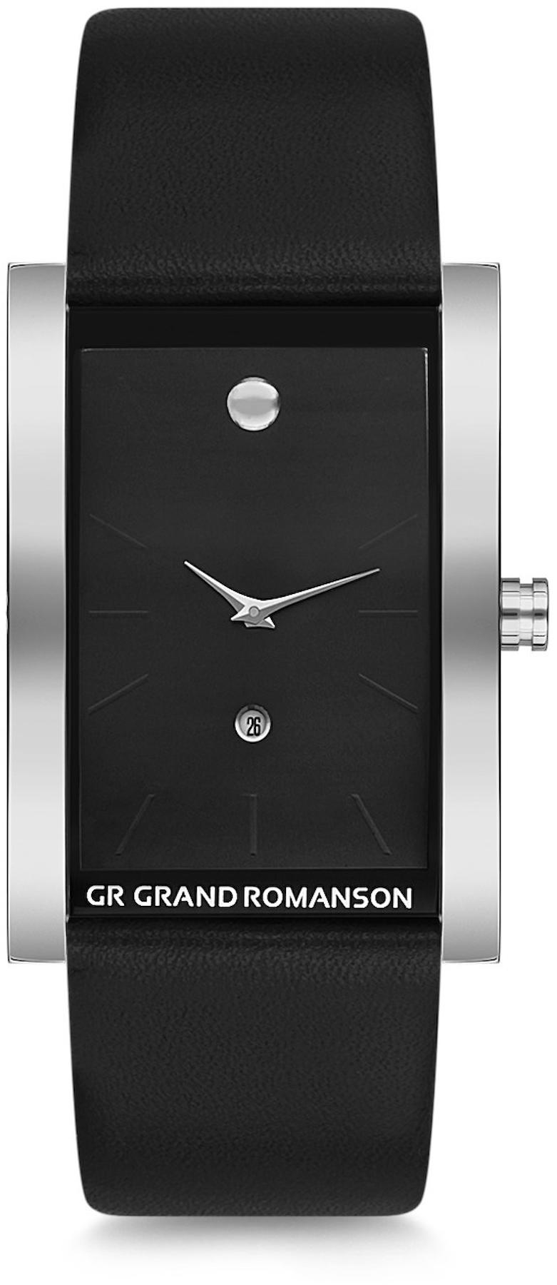 Romanson GR.1.AG1116.01 Takvimli 42 mm Siyah Deri Kordon Analog Kol Saati
