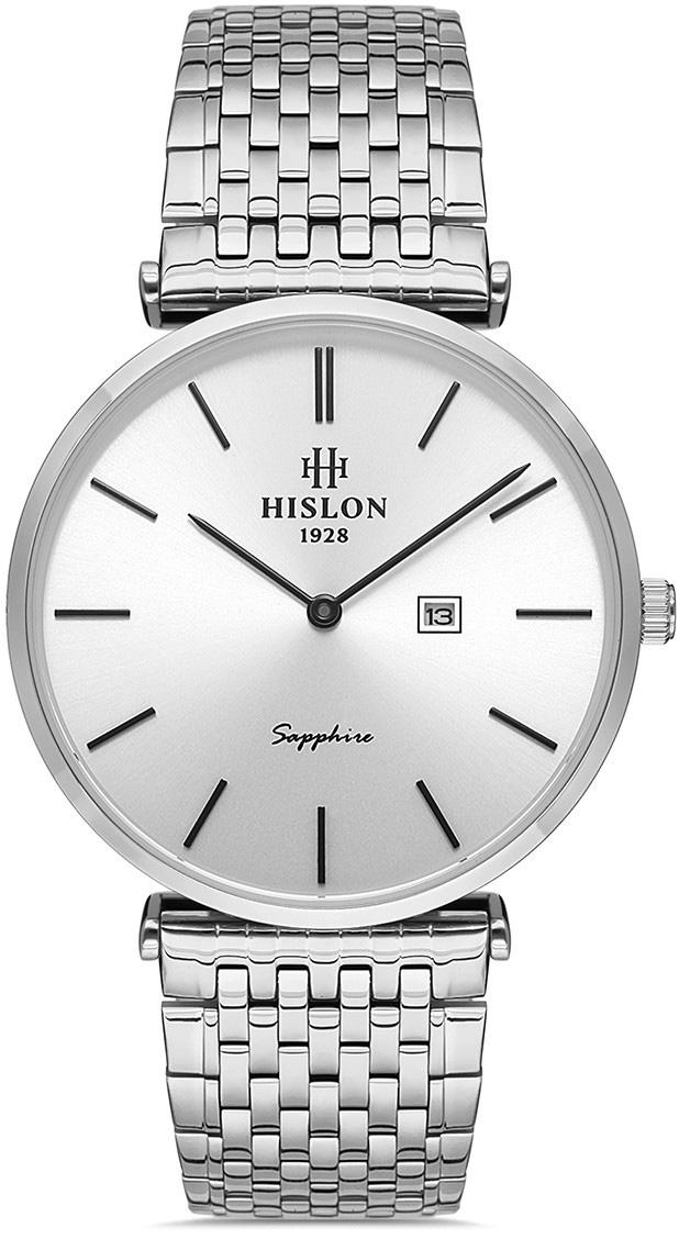 Hislon CL119S-02SS Takvimli 38 mm Çelik Kordon Analog Erkek Kol Saati