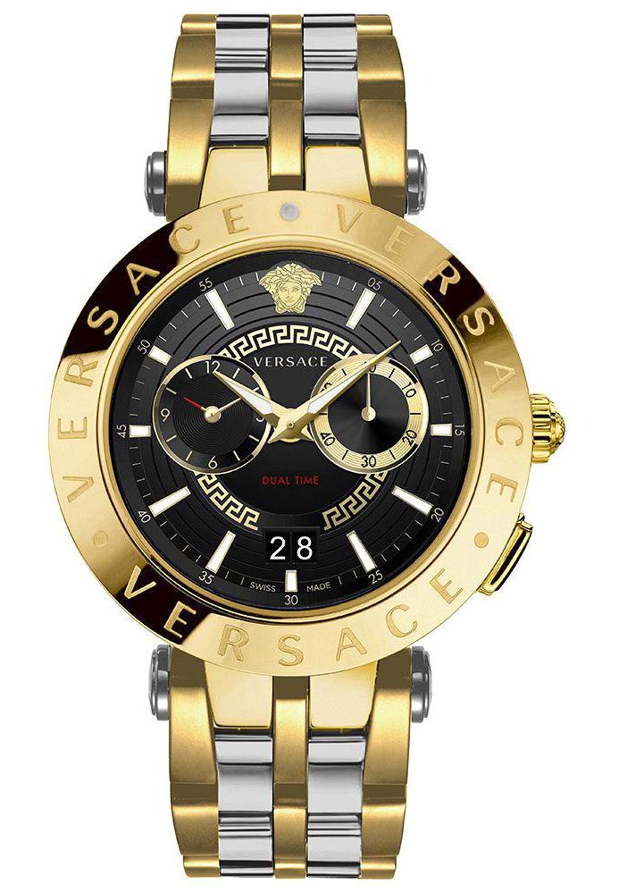 Versace VRSCVEBV00519 Takvimli 46 mm Altın-Çelik Kordon Analog Erkek Kol Saati
