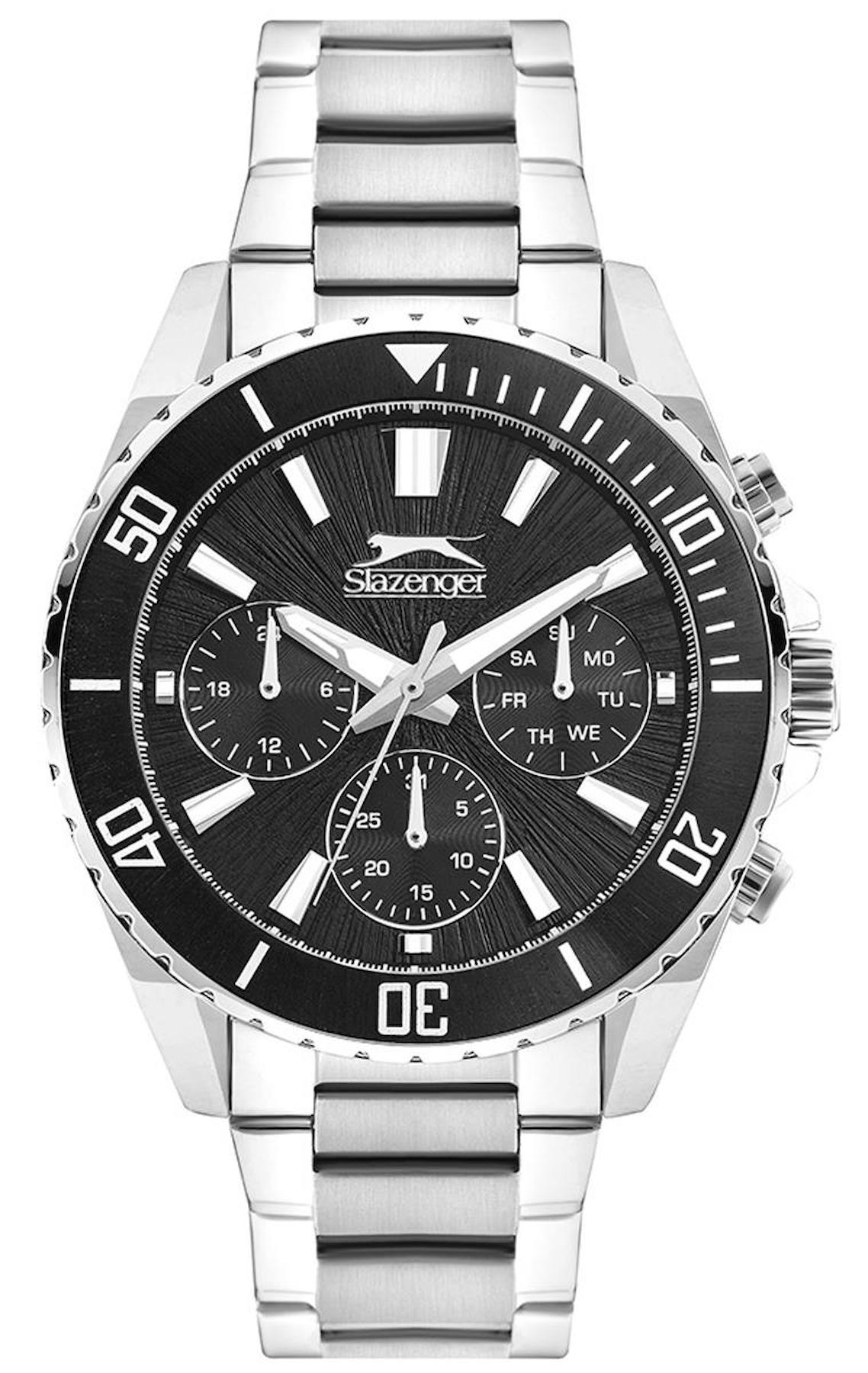 Slazenger SL.09.2273.2.01 Takvimli 44 mm Çelik Kordon Analog Erkek Kol Saati
