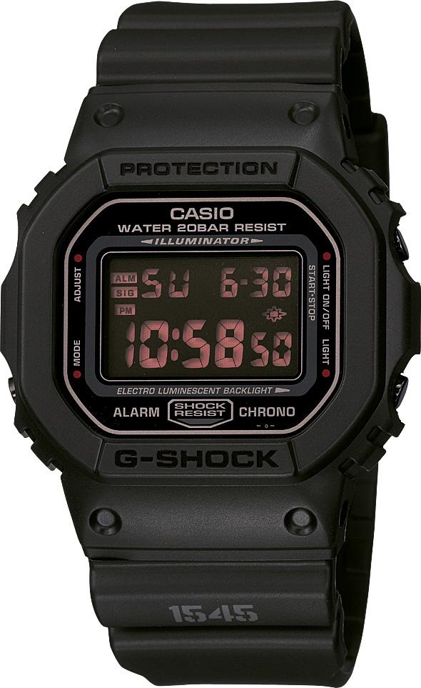 Casio DW-5600MS-1DR Takvimli Siyah Çelik Kordon Dijital Kol Saati