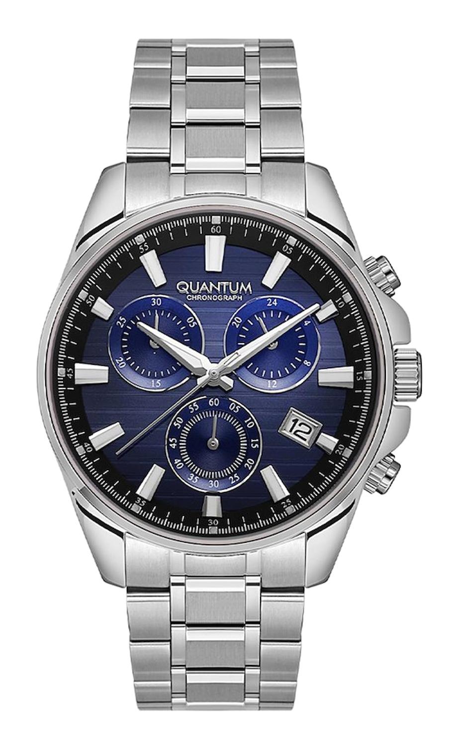 Quantum PWG1122.390 Takvimli 43 mm Çelik Kordon Analog Erkek Kol Saati