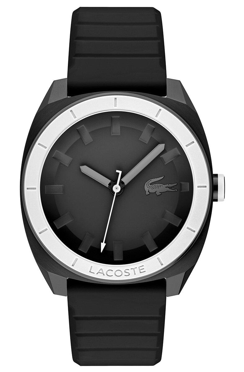 Lacoste LAC2011259 43 mm Siyah Silikon Kordon Analog Erkek Kol Saati