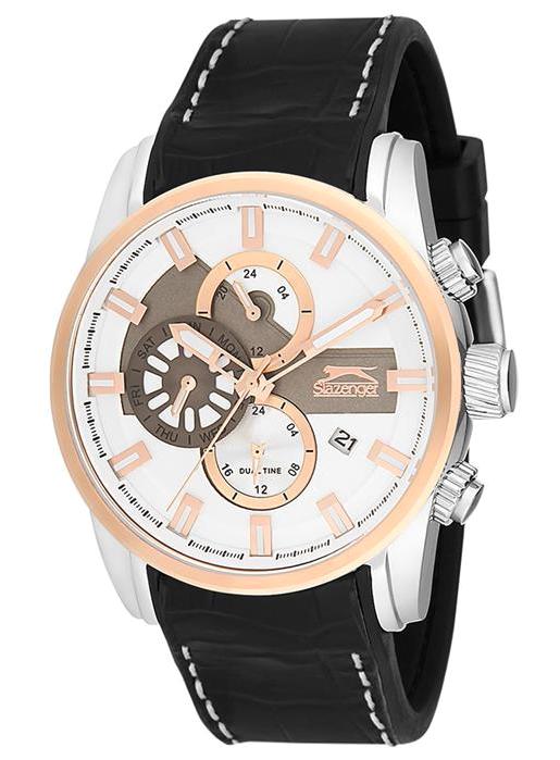 Slazenger SL.01.1165.2.03 Takvimli 46 mm Siyah Çelik Kordon Analog Erkek Kol Saati