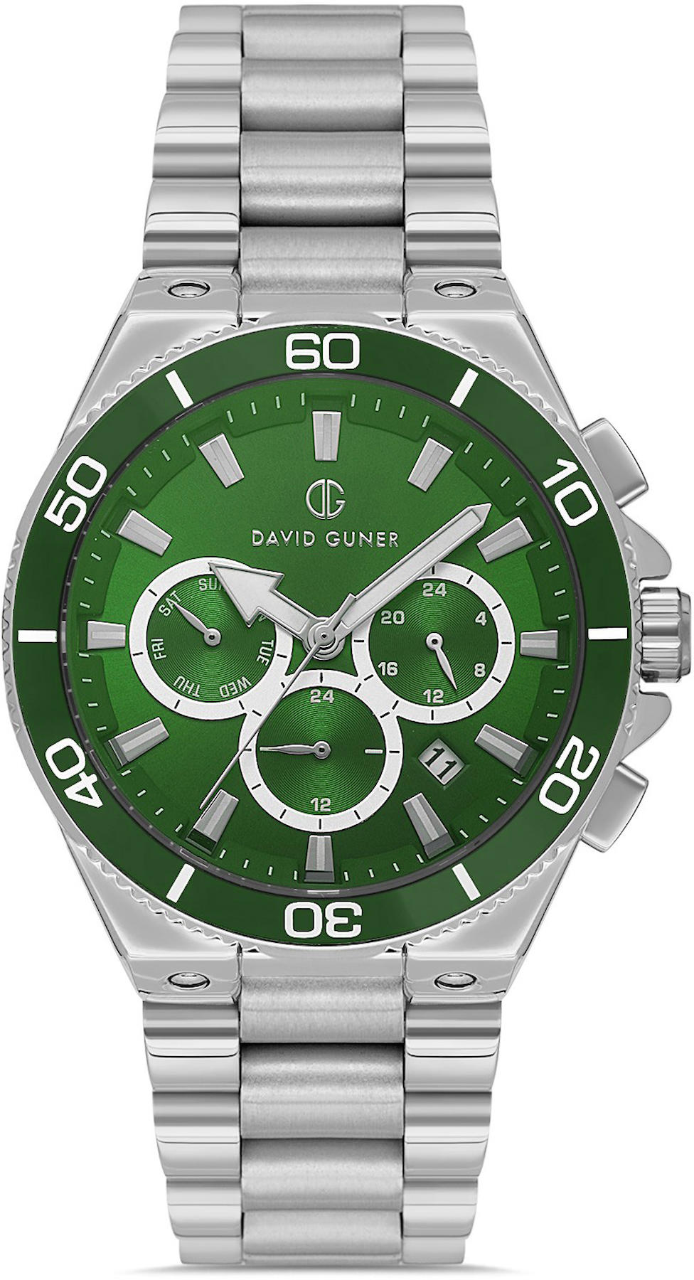 David Guner DG-8654GA-A10 Takvimli 42 mm Metal Kordon Analog Kol Saati