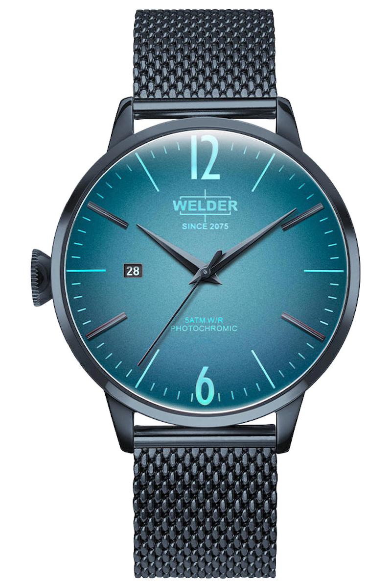 Welder Watch WRC824 Takvimli 42 mm Mavi Deri Kordon Analog Kol Saati