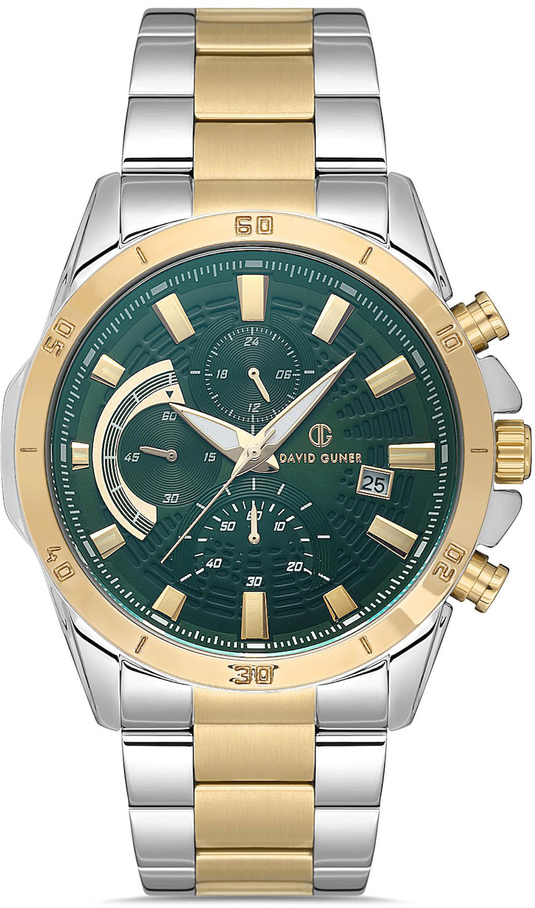 David Guner DG-8667GA-D10 Takvimli 42 mm Metal Kordon Analog Kol Saati