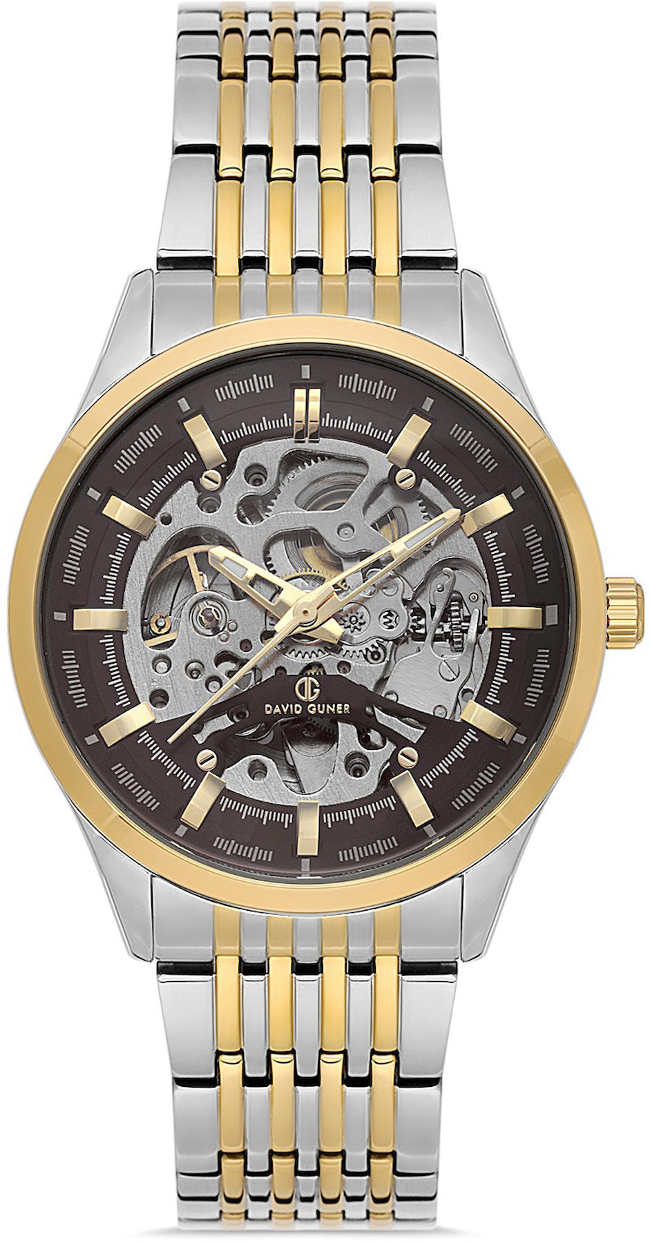 David Guner DG-8505GA-D6 Takvimli 42 mm Gri-Rose Gold Çelik Kordon Analog Kol Saati