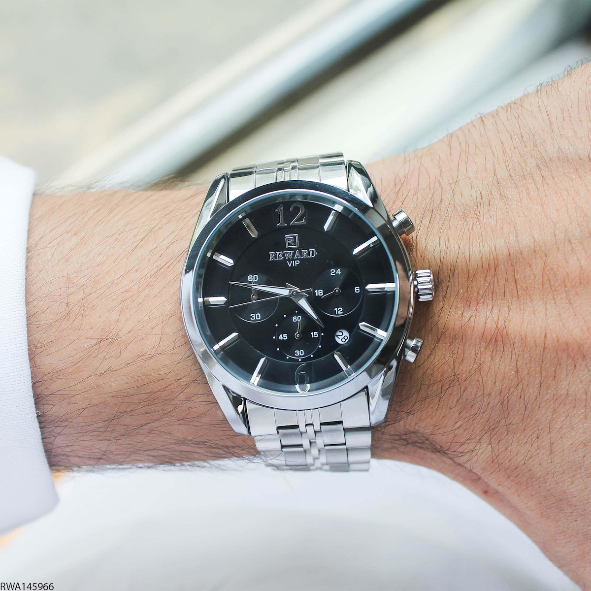 Reward RWA145966 Takvimli 42 mm Çelik Kordon Analog Erkek Kol Saati