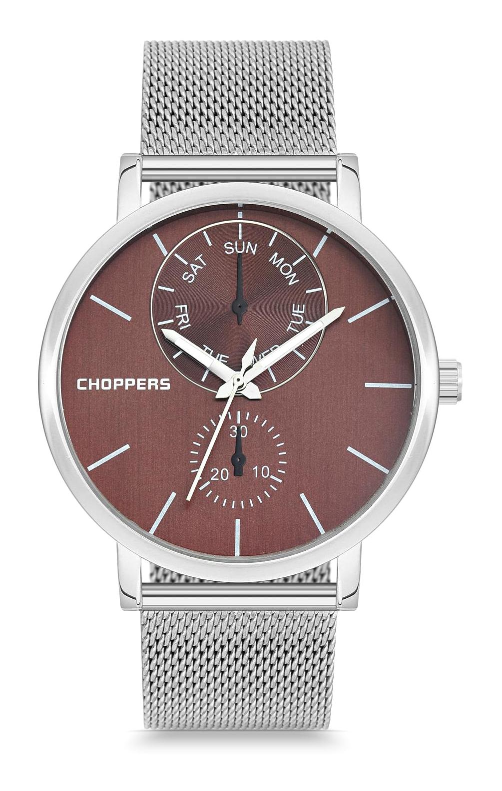 Choppers HEH28023B Takvimli Metal Kordon Analog Erkek Kol Saati