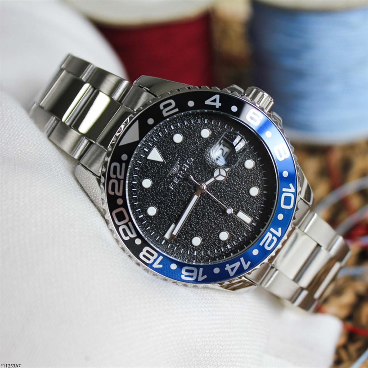 Ferro F11253A7 Takvimli 41 mm Çelik Kordon Analog Erkek Kol Saati