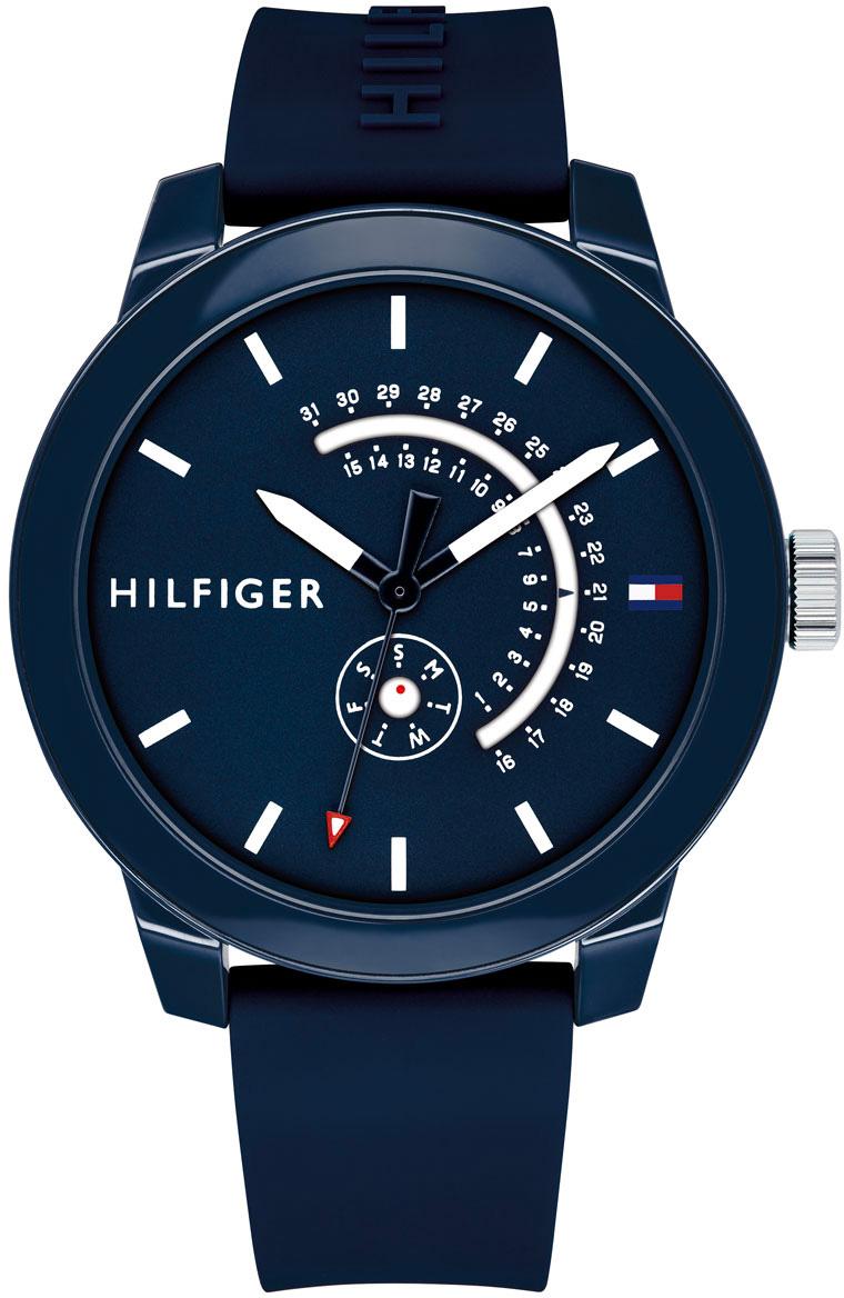Tommy Hilfiger TH1791482 Takvimli 44 mm Lacivert Silikon Kordon Analog Kol Saati