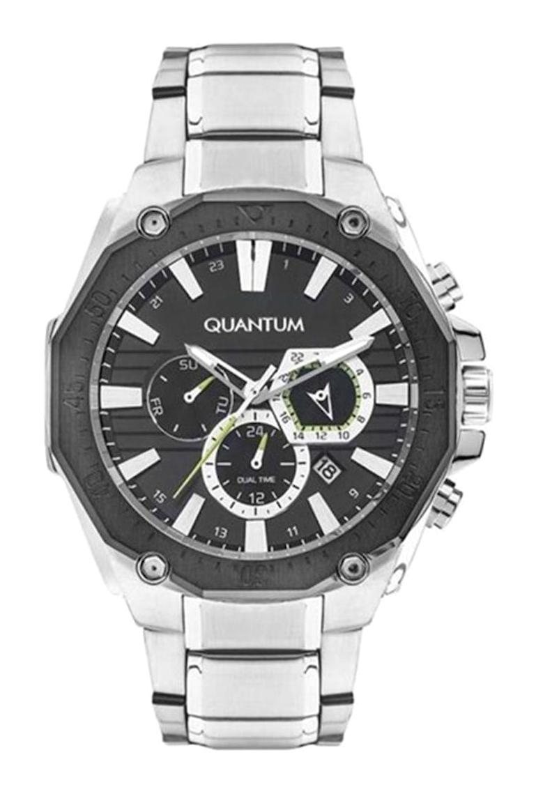 Quantum ADG1021.350 Takvimli Siyah Çelik Kordon Analog Erkek Kol Saati