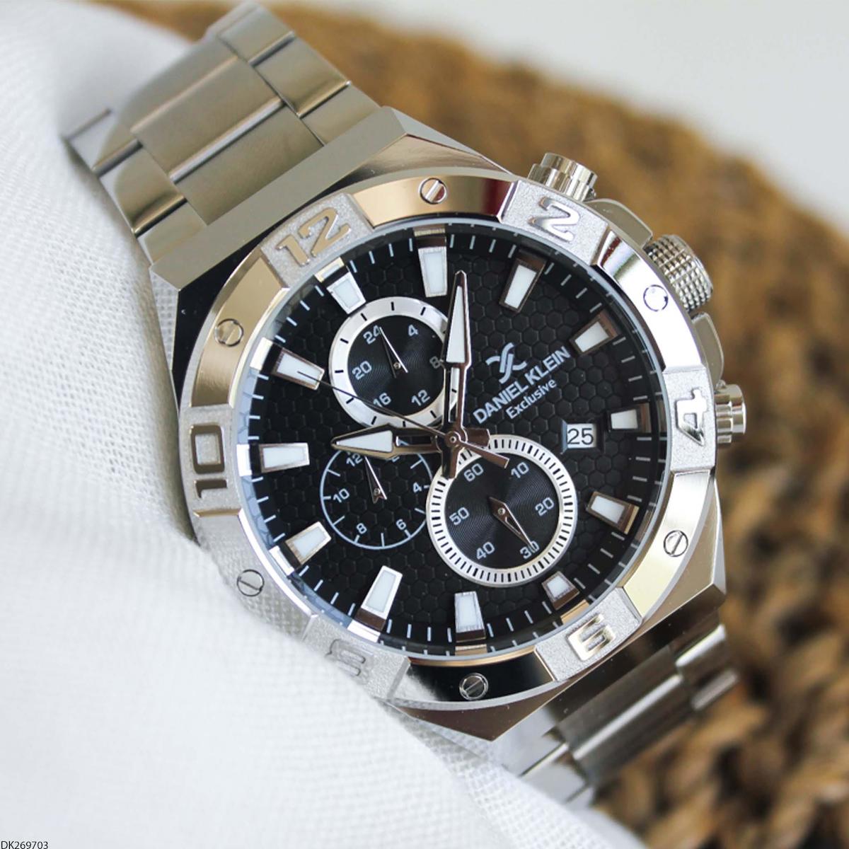 Daniel Klein DK269703 Takvimli 45 mm Çelik Kordon Analog Erkek Kol Saati