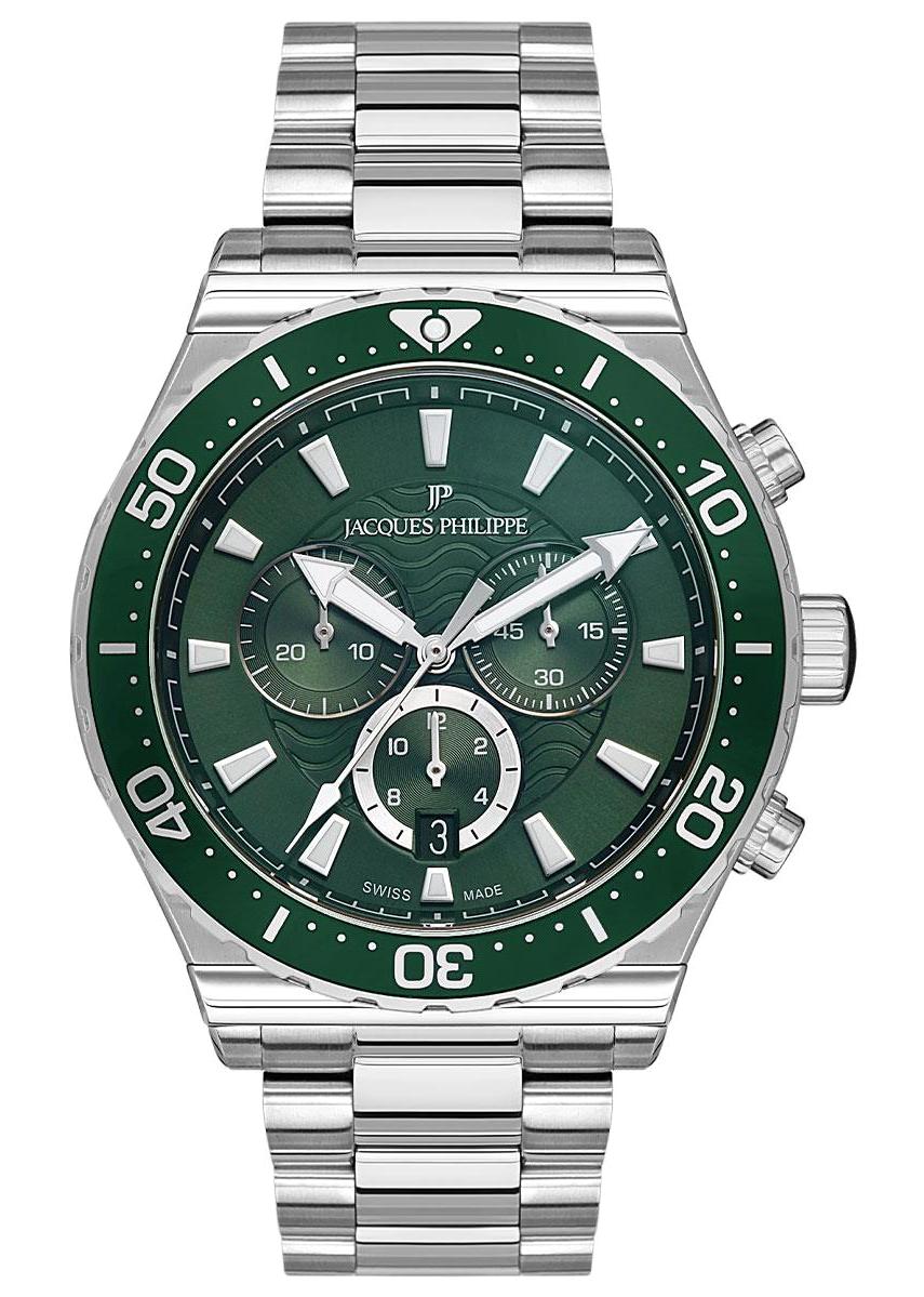 Jacques Philippe JPQGC2013X6 Takvimli 45 mm Çelik Kordon Analog Erkek Kol Saati