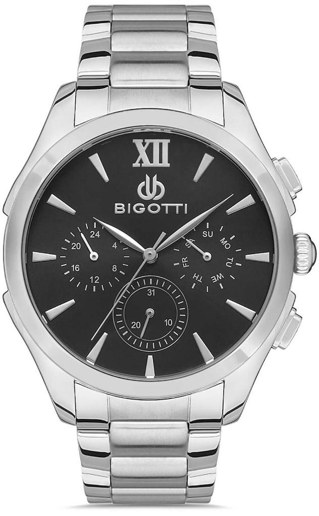 Bigotti BG.1.10401.1 Takvimli 43 mm Çelik Kordon Analog Erkek Kol Saati