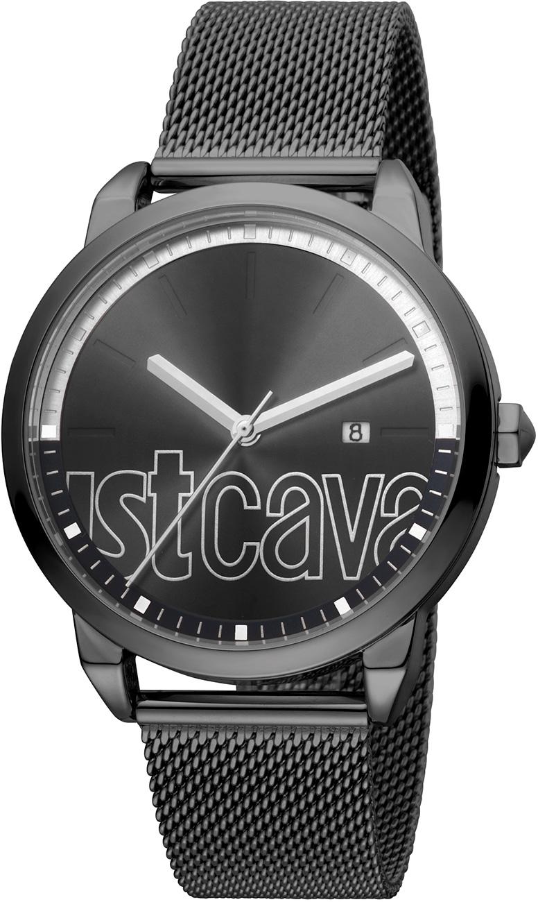 Just Cavalli JC1G079M0265 Takvimli 42 mm Siyah Çelik Kordon Analog Kol Saati