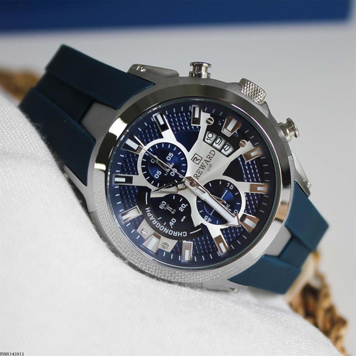 Reward RWA143913 Takvimli 48 mm Lacivert Silikon Kordon Analog Erkek Kol Saati