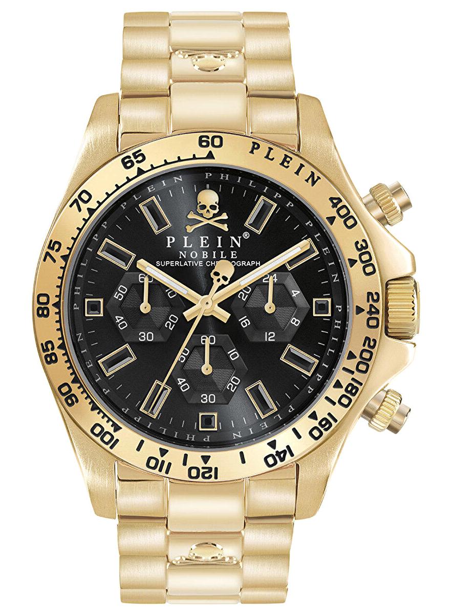 Philipp Plein PWCAA1021 Takvimli 43 mm Altın Çelik Kordon Analog Erkek Kol Saati