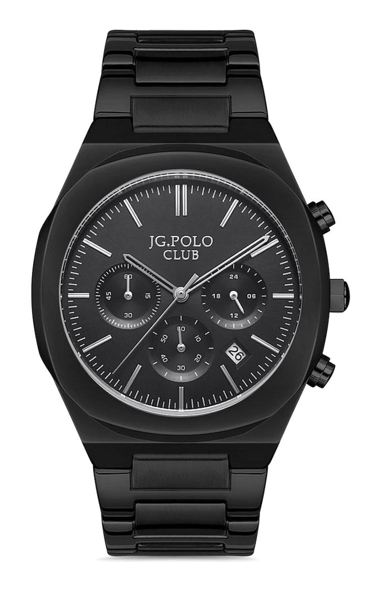 Best My Silver JPC.0621 Takvimli 46 mm Siyah Çelik Kordon Analog Erkek Kol Saati