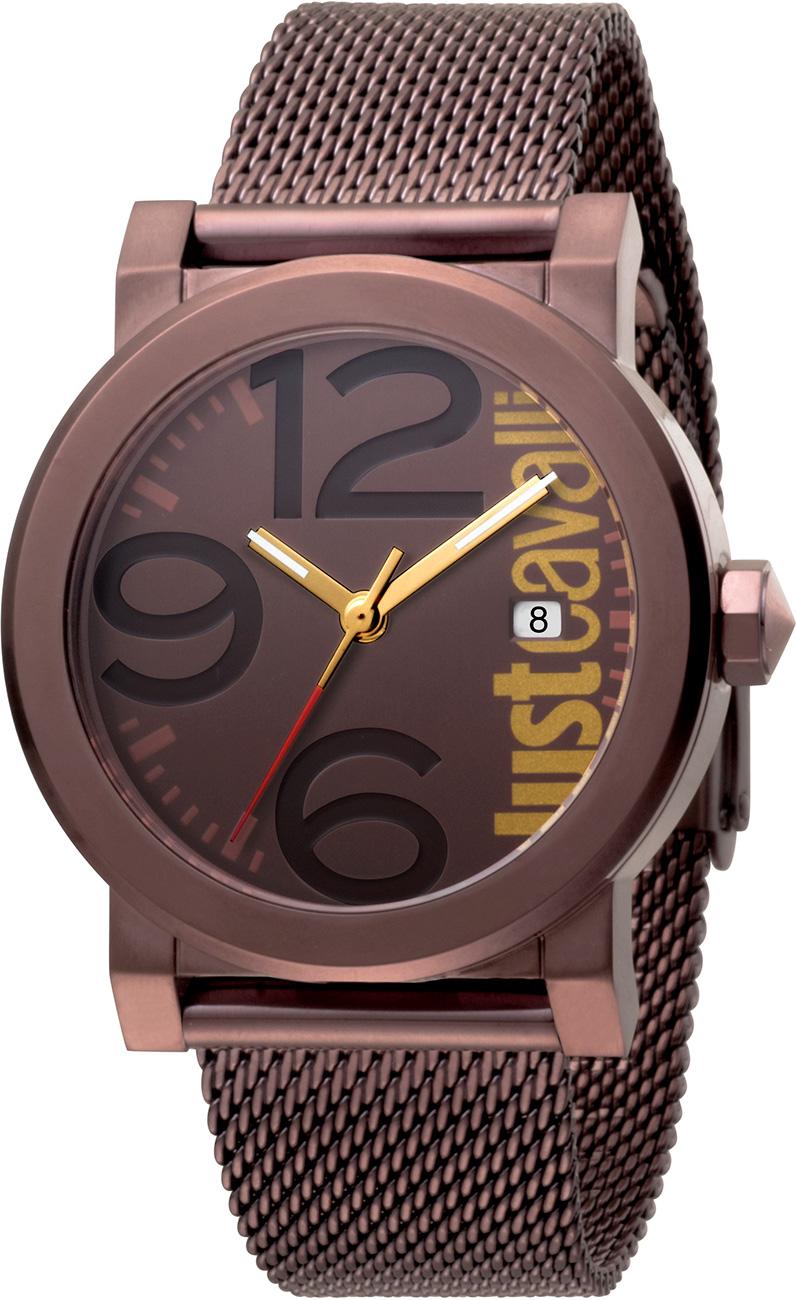 Just Cavalli JC1G064M0085 Takvimli 42 mm Kahverengi Çelik Kordon Analog Kol Saati