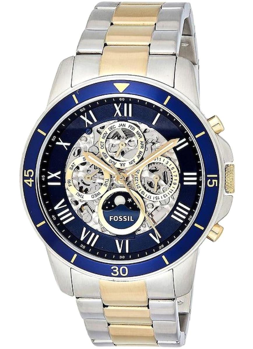 Fossil FME3141 Takvimli 45 mm Altın-Çelik Kordon Analog Erkek Kol Saati