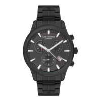 Lee Cooper LC07374.650 Takvimli 47 mm Siyah Çelik Kordon Analog Erkek Kol Saati