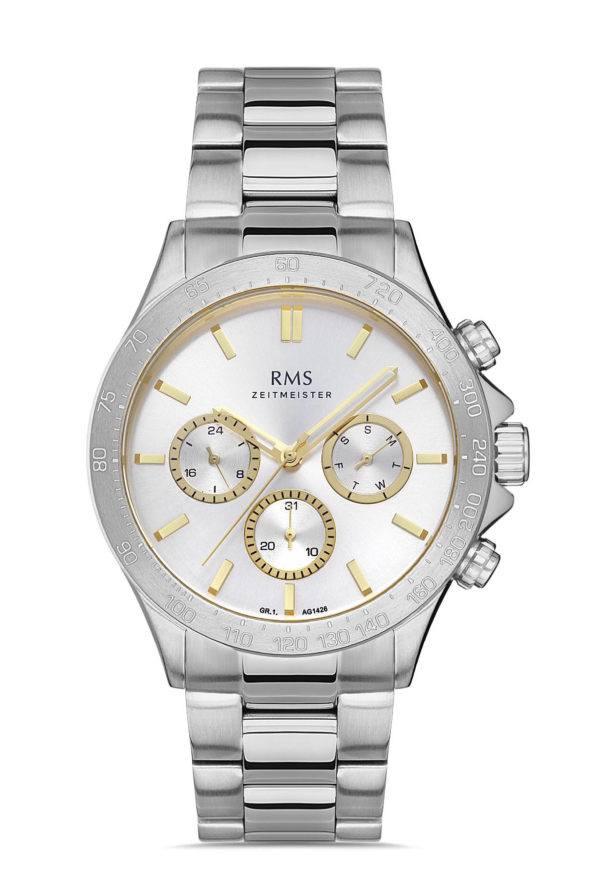 Romanson GR.1.AG1426.02 Takvimli 41 mm Çelik Kordon Analog Erkek Kol Saati