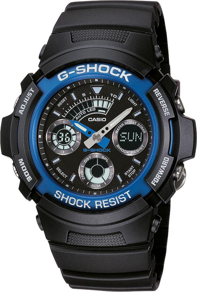 Casio AW-591-2ADR Takvimli 46.4 mm Siyah Silikon Kordon Analog Kol Saati