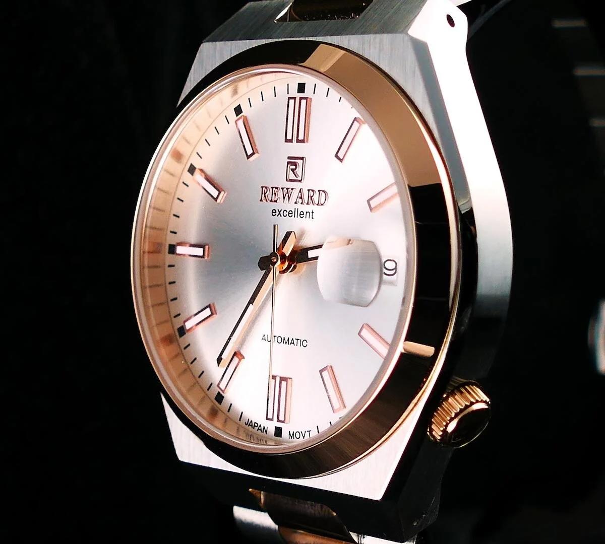 Reward A144323 Takvimli 44 mm Gri-Rose Gold Çelik Kordon Analog Kol Saati