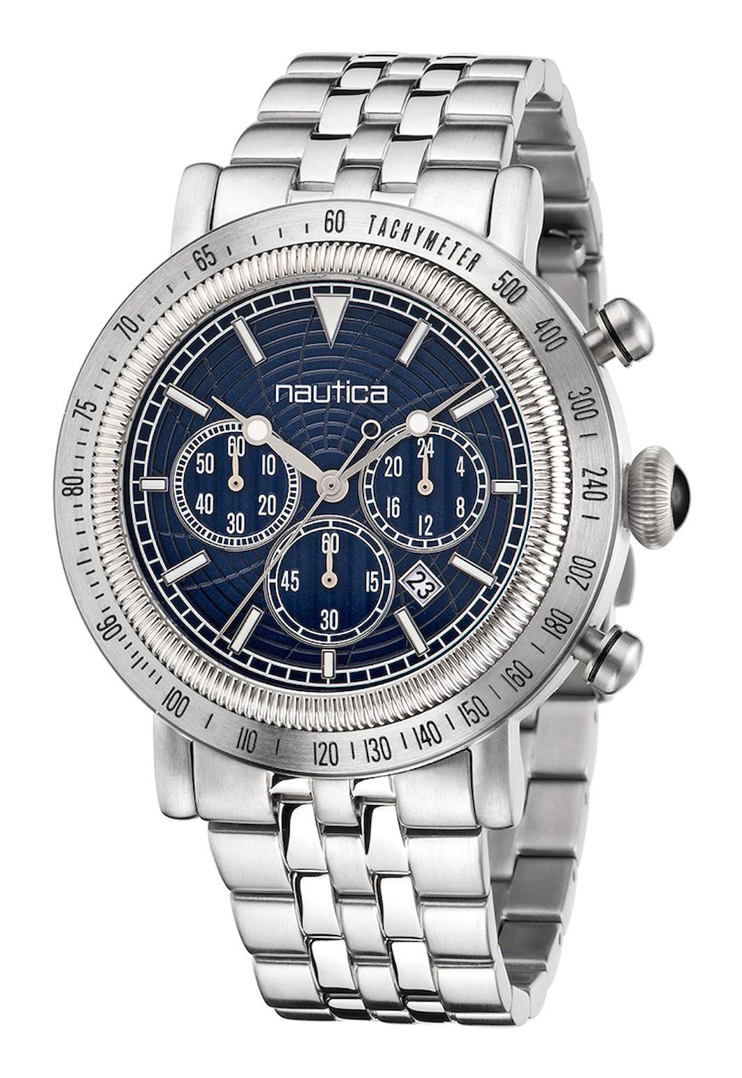 Nautica NAPSPF203 Takvimli 44 mm Çelik Kordon Analog Erkek Kol Saati