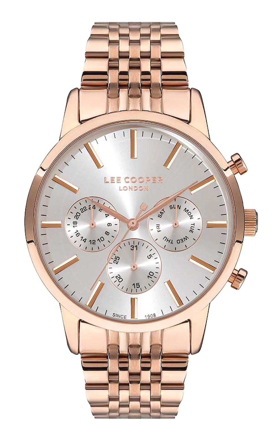 Lee Cooper LC07359.430-NM Takvimli Rose Gold Çelik Kordon Analog Erkek Kol Saati