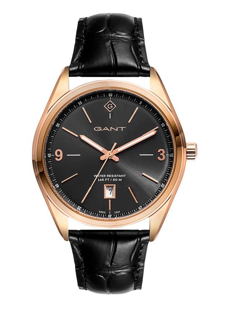 Gant G141006 Takvimli 42 mm Siyah Deri Kordon Analog Erkek Kol Saati
