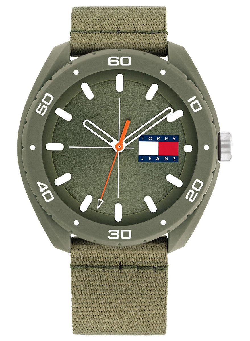 Tommy Hilfiger TH1792067 42 mm Yeşil Kumaş Kordon Analog Erkek Kol Saati
