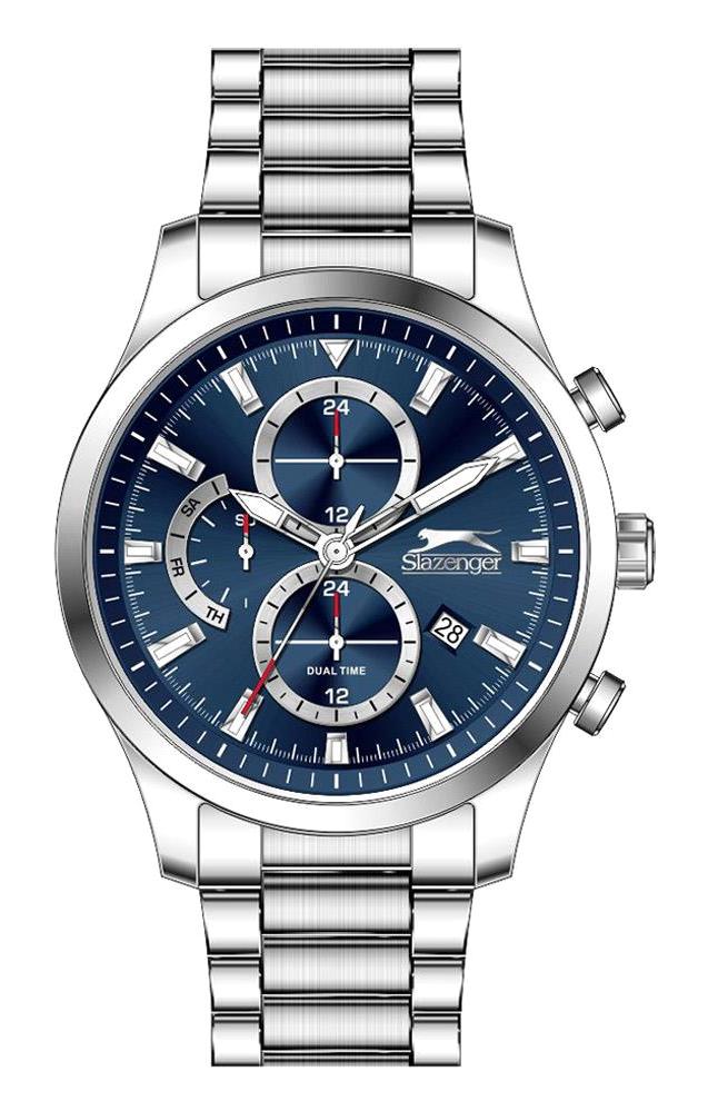 Slazenger SL.09.1937.2.01 Takvimli 44 mm Çelik Kordon Analog Erkek Kol Saati