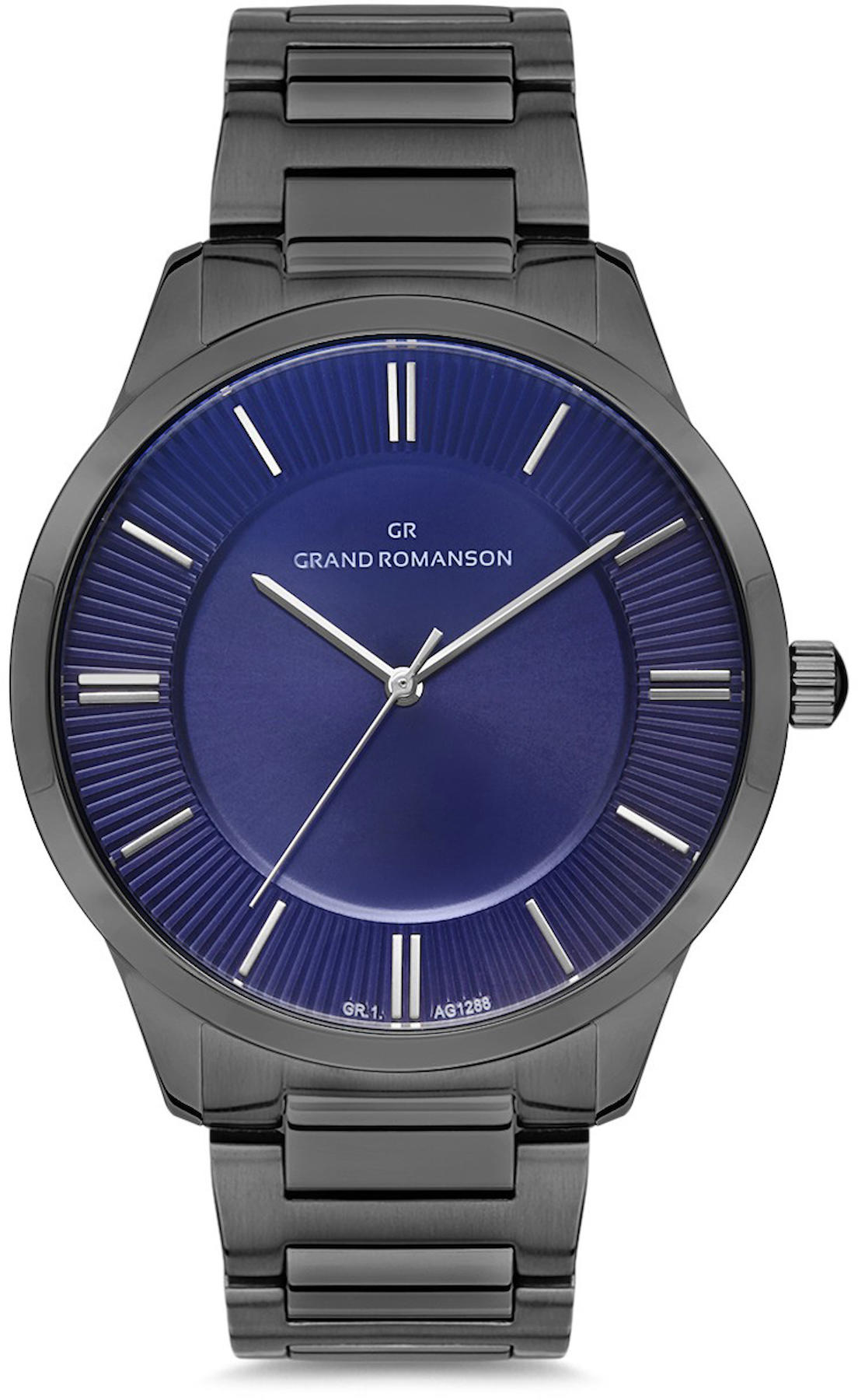 Romanson GR.1.AG1288.06 45 mm Füme Çelik Kordon Analog Kol Saati