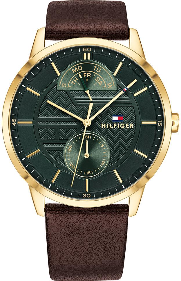 Tommy Hilfiger TH1791607 Takvimli 44 mm Kahverengi Deri Kordon Analog Kol Saati